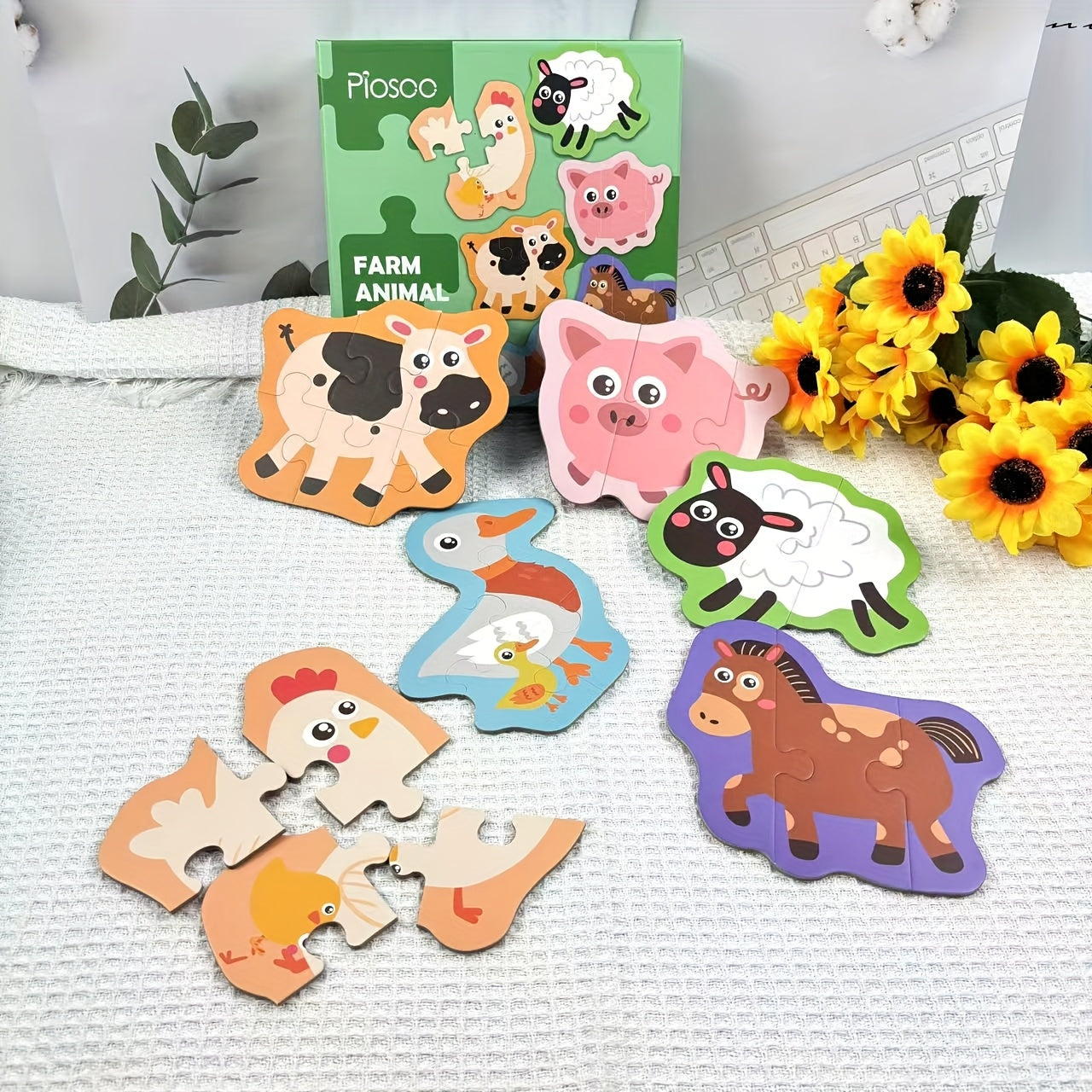 23pcs Animal Puzzle Educational Toys for Kids Parent-Children Games Christmas Ha