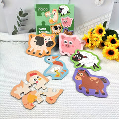 23pcs Animal Puzzle Educational Toys for Kids Parent-Children Games Christmas Ha