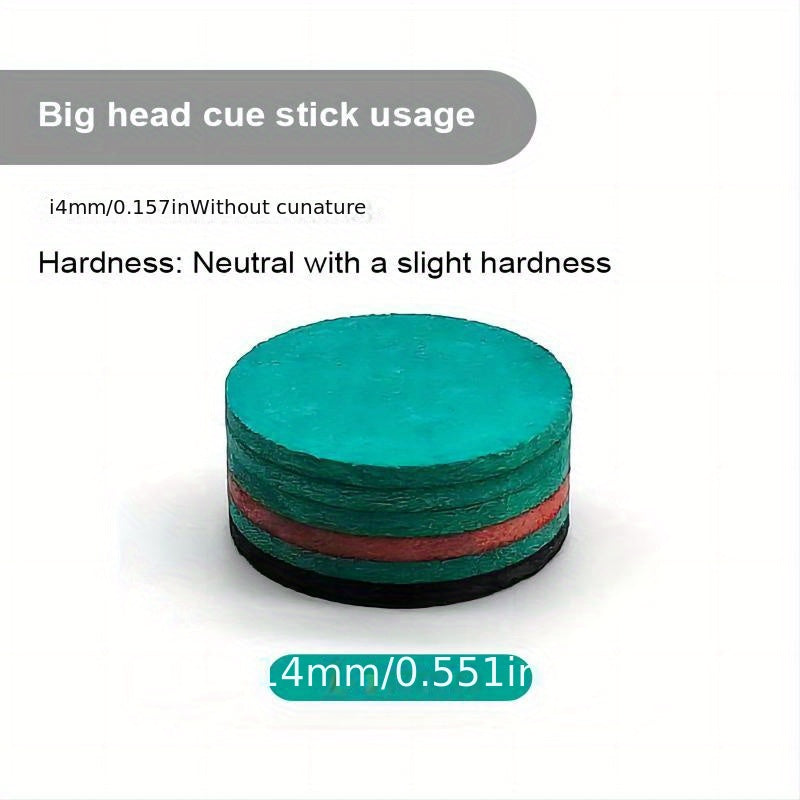 2pcs Professional Six Layer Snooker Head Billiards Accessories