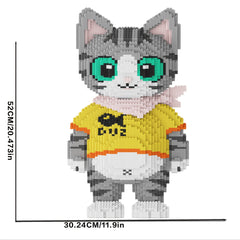 Cat Building Block Set - Challenging Home Decor for Ages 14+