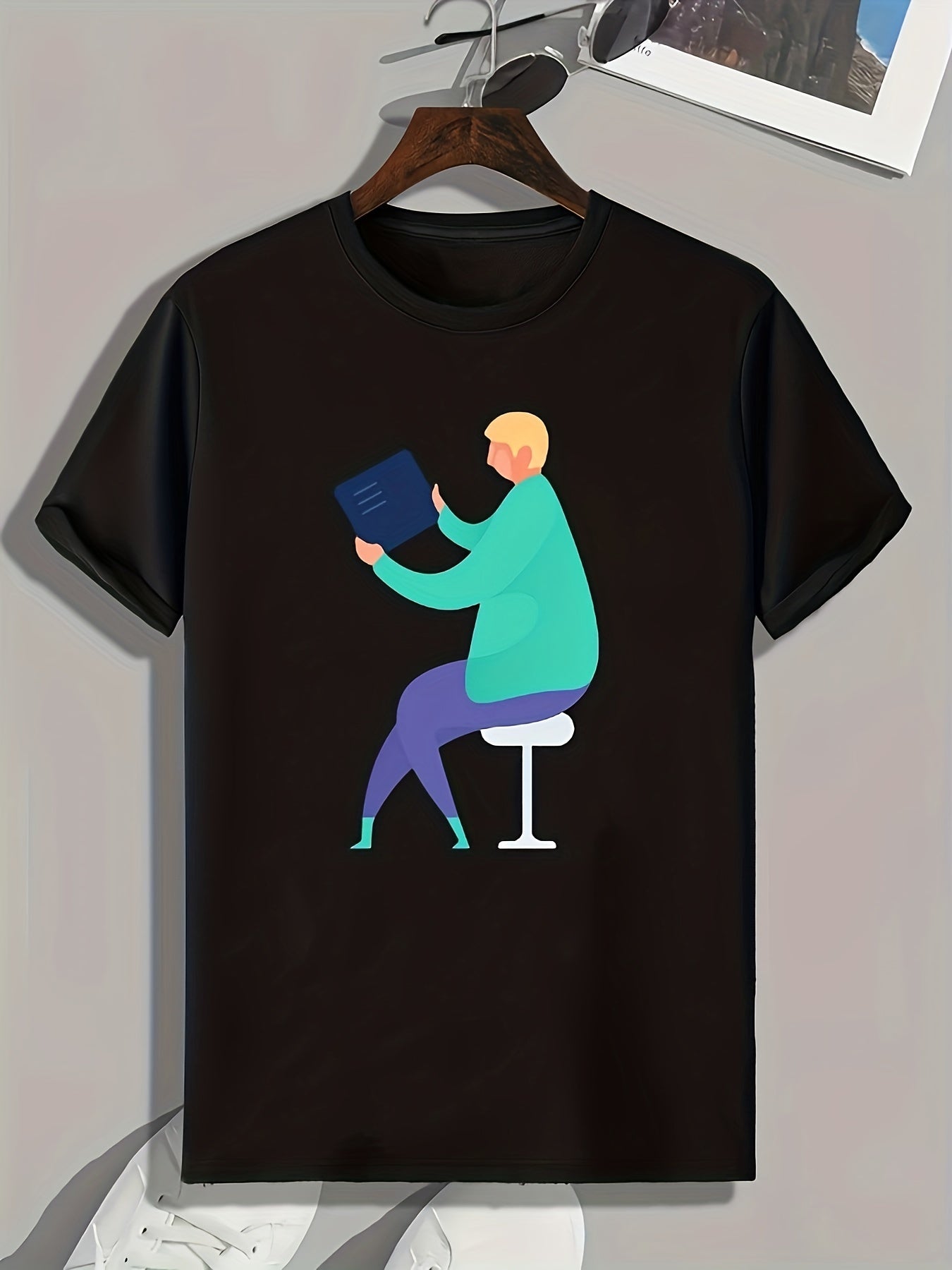 Art Collage Pattern Print Men's Comfy Sports T-shirt Graphic Tee