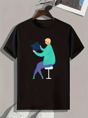 Art Collage Pattern Print Men's Comfy Sports T-shirt Graphic Tee