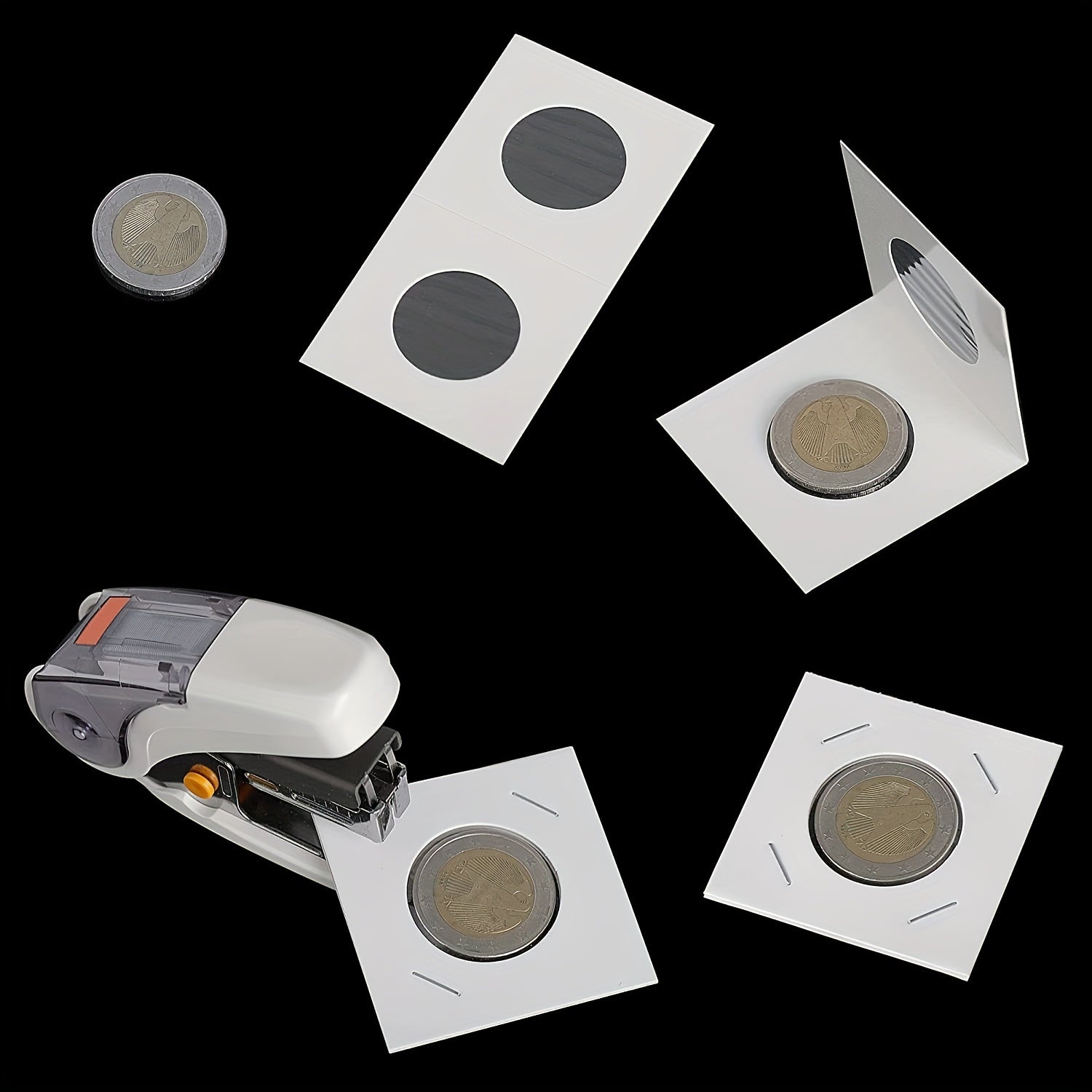 300-1200pcs Coin Collectors' Sleeves with Flip Cover