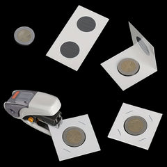 300-1200pcs Coin Collectors' Sleeves with Flip Cover