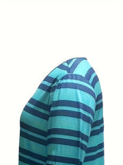 Striped Long Sleeve Lounge Dress