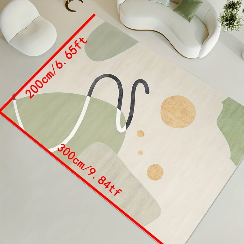 Large Area Rug Modern Crystal Velvet Non-slip Soft Polyester Mat