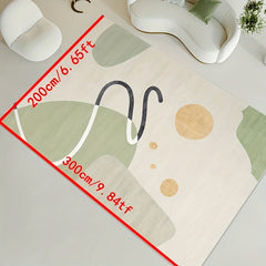 Large Area Rug Modern Crystal Velvet Non-slip Soft Polyester Mat