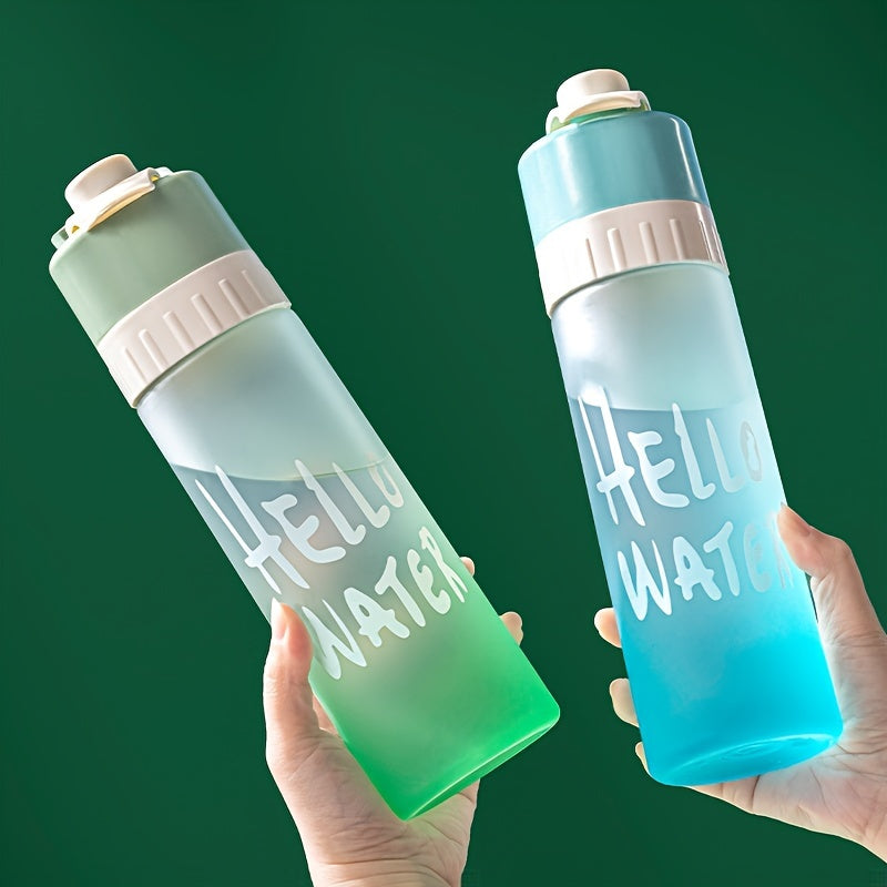 650ml Frosted Spray Water Bottle for Outdoor Sports