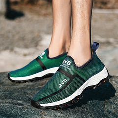 Men's Lightweight Slip On Casual Sneakers Soft Sole Sock Shoes