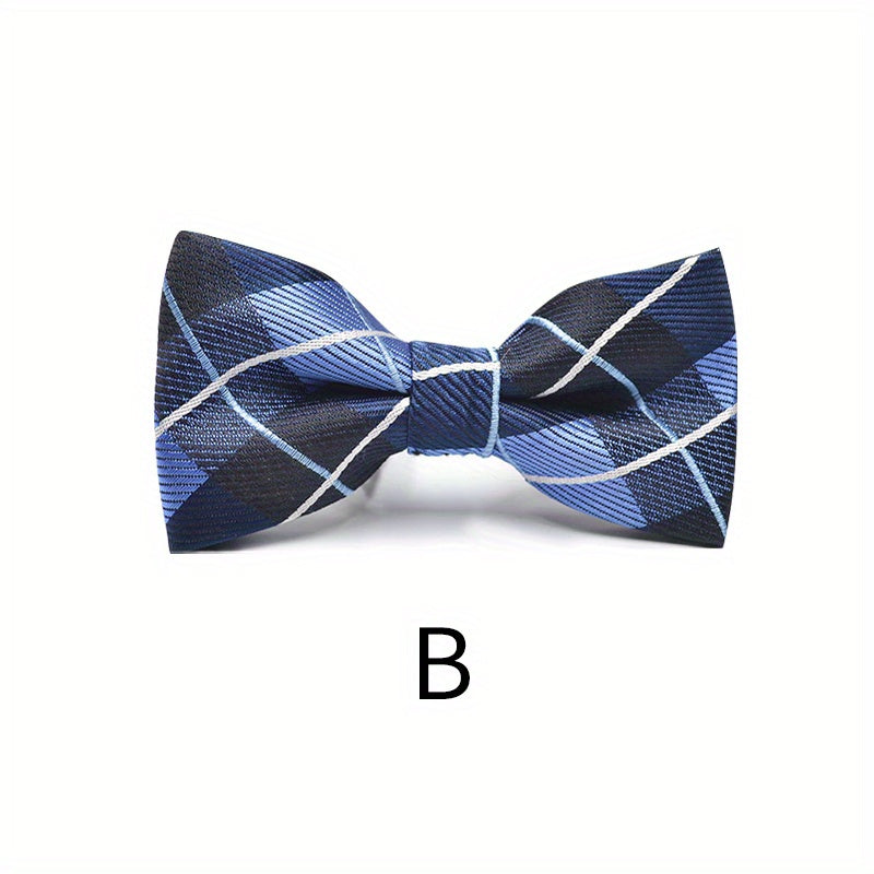 Plaid Pattern Bow Tie for Boys Kids