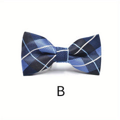Plaid Pattern Bow Tie for Boys Kids