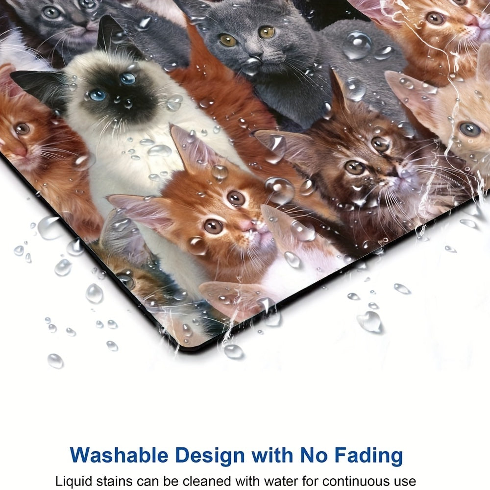 Non Slip Rubber Base Cat Mouse Pad for Computers