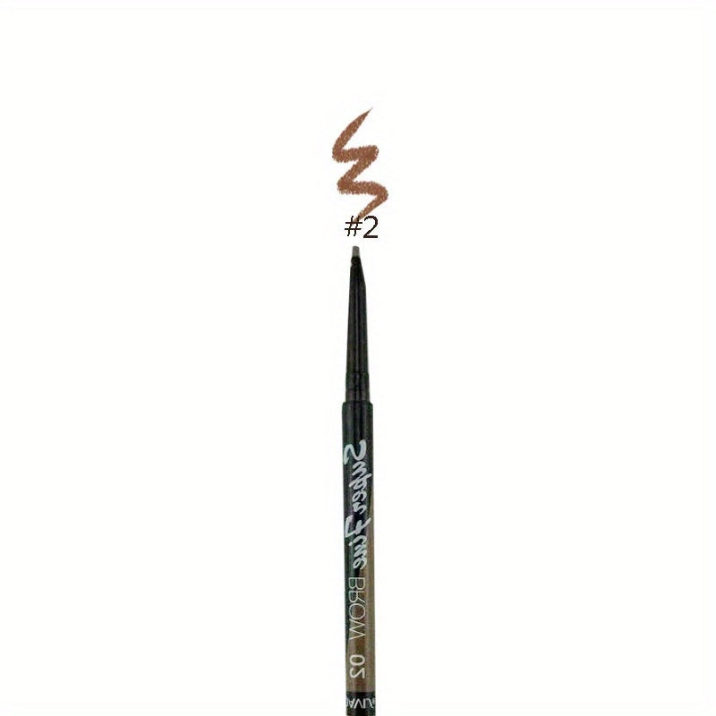 Auto Rotating Eyebrow Pen Double Head Ultra Slim Pencil w/ Brush 4 Colors