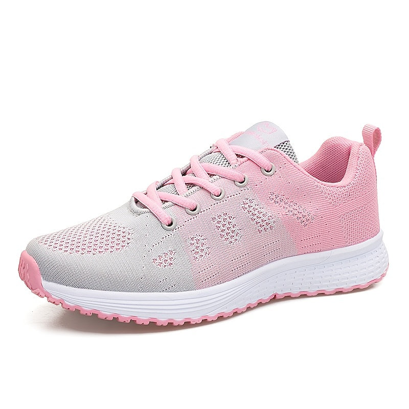 Breathable Knitted Sports Shoes Lightweight Anti Slip Running Sneakers