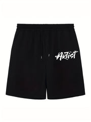 Men's Casual Sports Loose GOOD INTENTIONS Graphic Pocket Elastic Waist Drawstrin