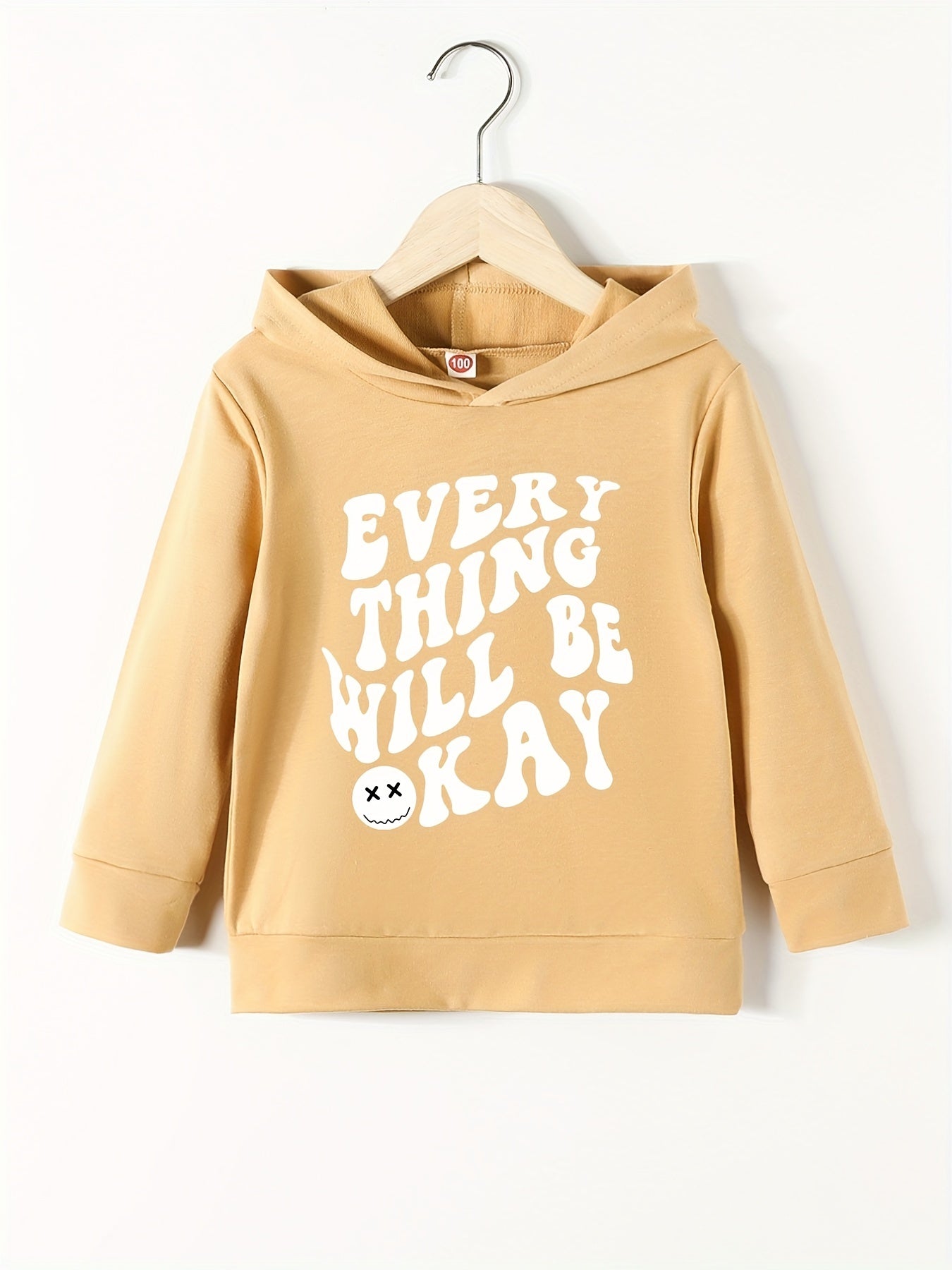 Girls 'Everything Will Be Ok' Print Hoodie Sweatshirt