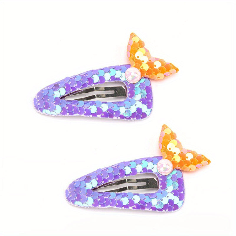 2pcs Mermaid Tail Hair Clips for Baby Girls