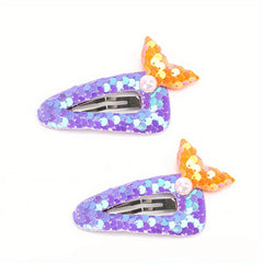 2pcs Mermaid Tail Hair Clips for Baby Girls