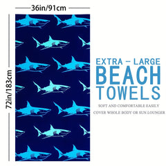 Oversized Printed Beach Towel Quick Drying Lightweight Mat For Vacation Travel