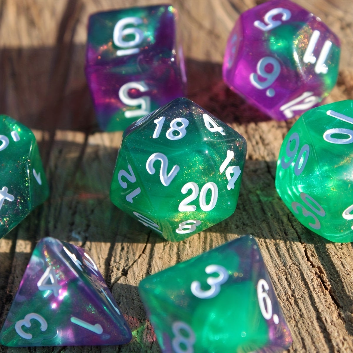 7pcs Starry Sky Dice RPG Dice Set