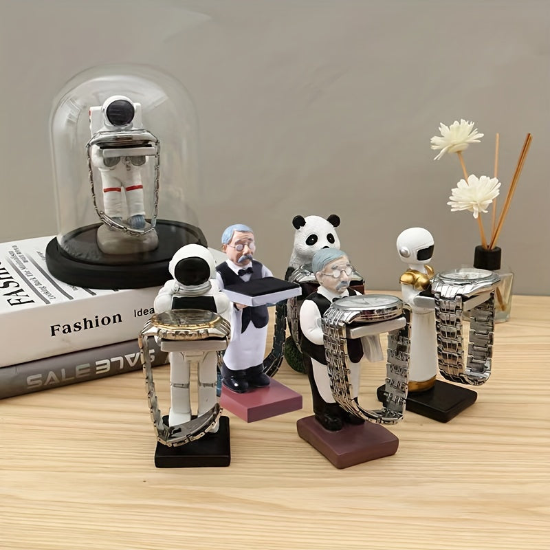 1Pc Extra Large Panda Watch Display Stand Astronaut Resin Figurine Model