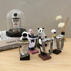 1Pc Extra Large Panda Watch Display Stand Astronaut Resin Figurine Model