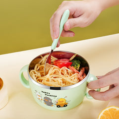 Stainless Steel Children's Eating Bowl with Binaural - Baby Food Bowl