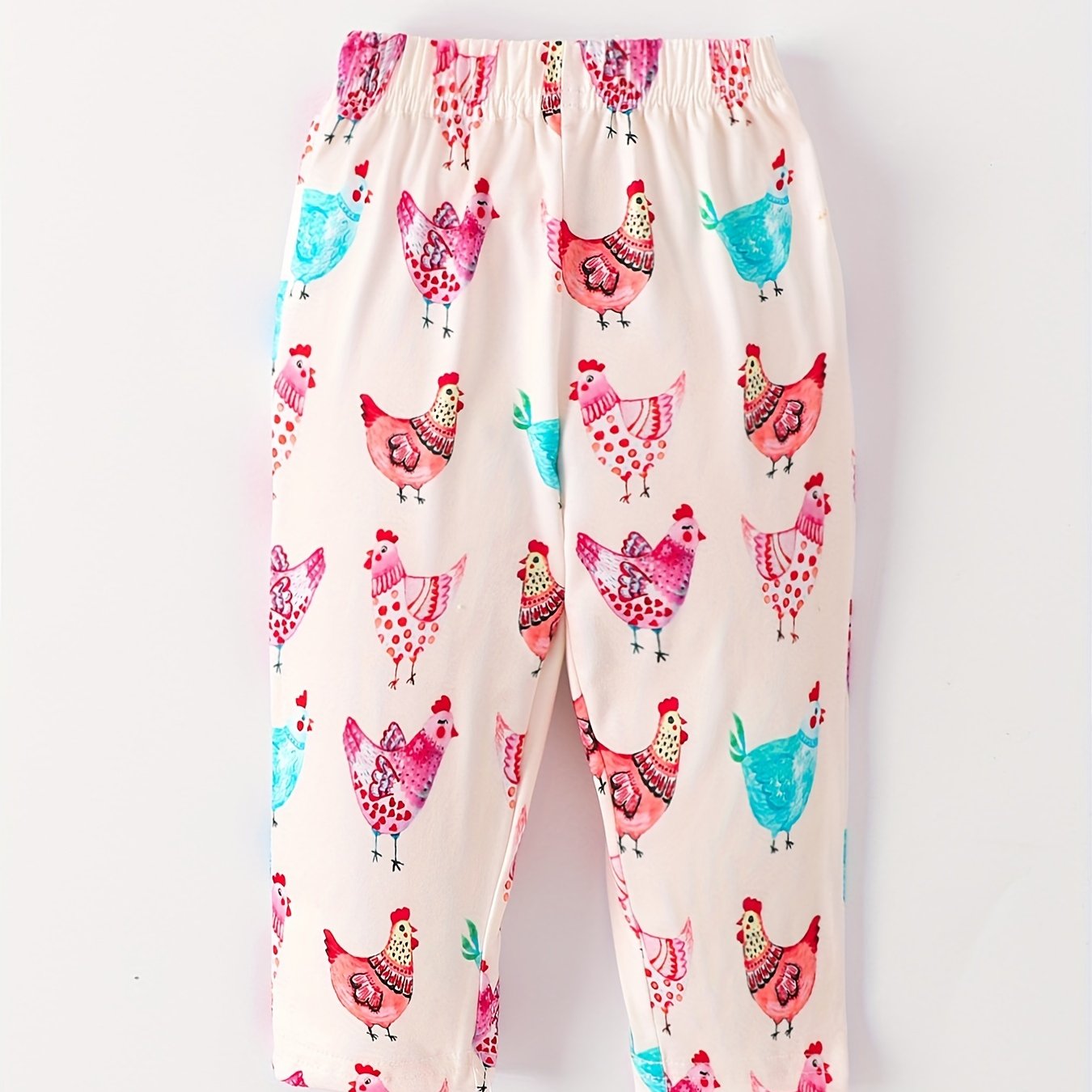 Baby Girls Casual Cartoon Print Loose Pants