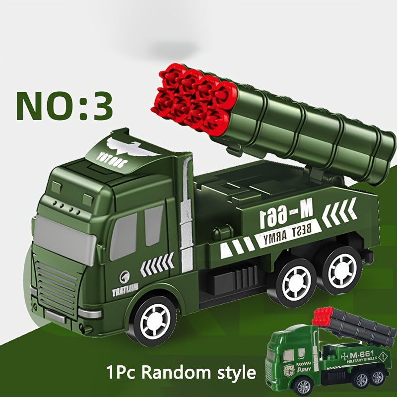 Pull Back Military Armored Car Toy Rocket Car