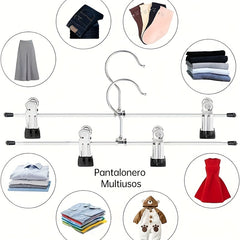 10pcs Stainless Steel Telescopic Pants Rack Hanger