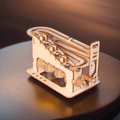 Wooden Puzzle Marble Run Mechanical Building Game