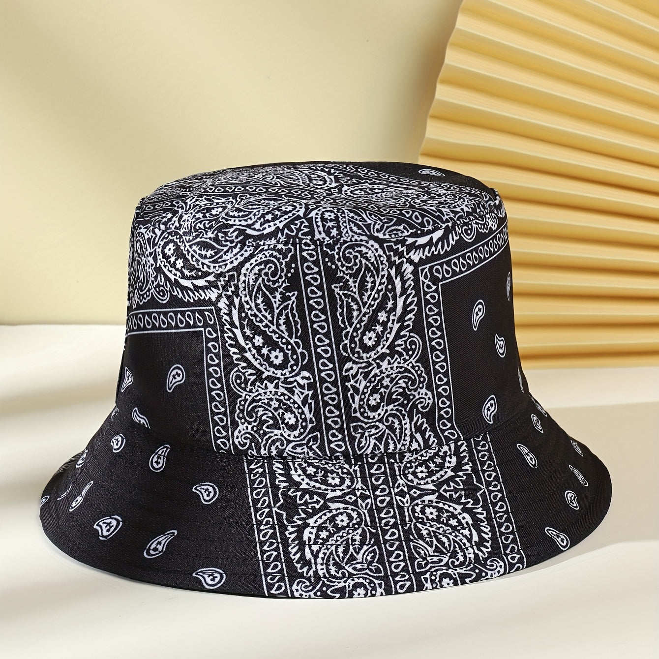 Paisley Print Bucket Hat Reversible Fisherman Cap