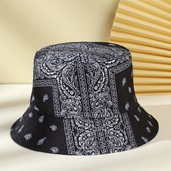 Paisley Print Bucket Hat Reversible Fisherman Cap