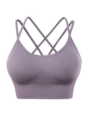 3 Pcs Criss Cross Back Sports Bras Breathable Yoga Tank Top