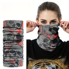 4PCS Halloween Multifunctional Magic Bandana Riding Mask Props