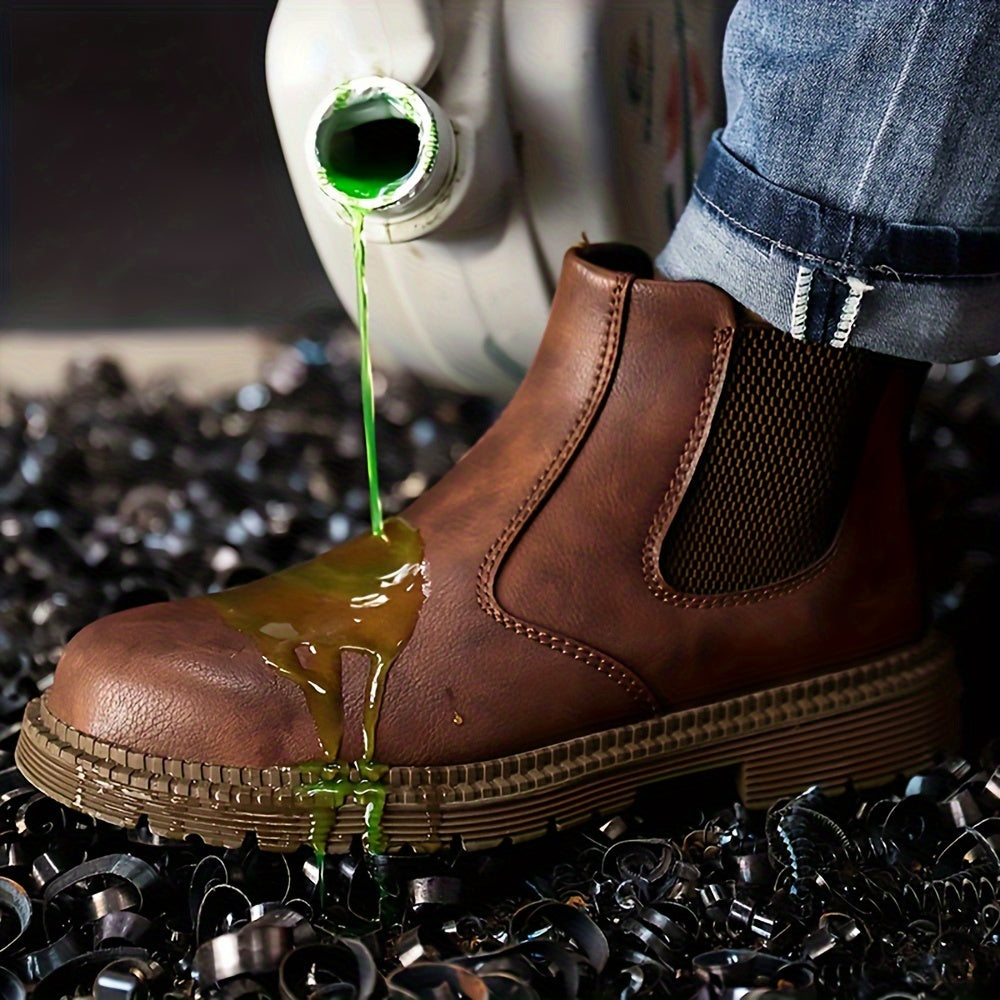 Steel Toe Work Boots Wear-resistant Safety Shoes Industrial Construction