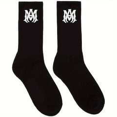 2 Pairs Cotton Crew Socks for Men Women