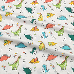 8pcs Dinosaur Cotton Fabric Set 19.6x19.6 Quilting Craft Precut Square Sheet