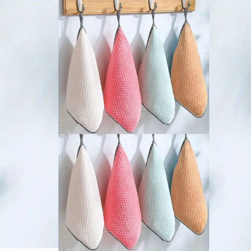 8pcs Microfiber Dish Cloth Kitchen Towels Soft Cleaning Rag Reusable Absorbent