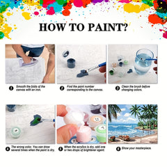 Judoit Paint By Number For Adults Moon Mushroom Forest