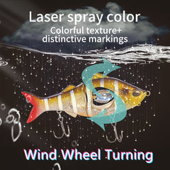 Propeller Minnow Fishing Lure Slow Sinking Jerk Bait