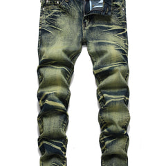 Boys Vintage Skinny Slim Fit Washed Denim Jeans Kids Clothing