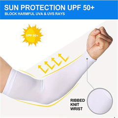 Cooling Arm Sleeves for Men and Women - Sun Protection for Cycling Running
