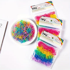 900pcs Kids' Disposable Hair Ties - Perfect Hair Accessory