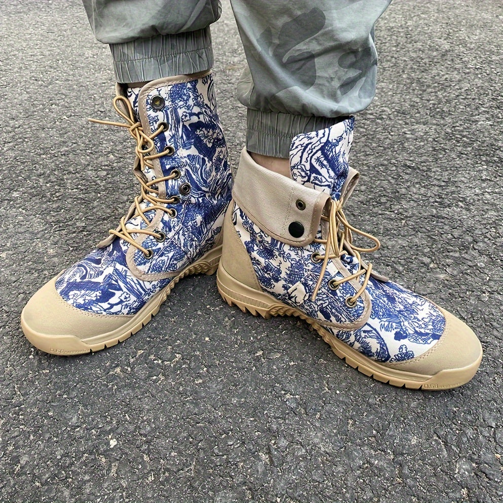Men's Graffiti Style High Top Boots