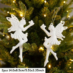 Christmas Tree Hanging Ornaments Snowflake Angel Deer Pendants