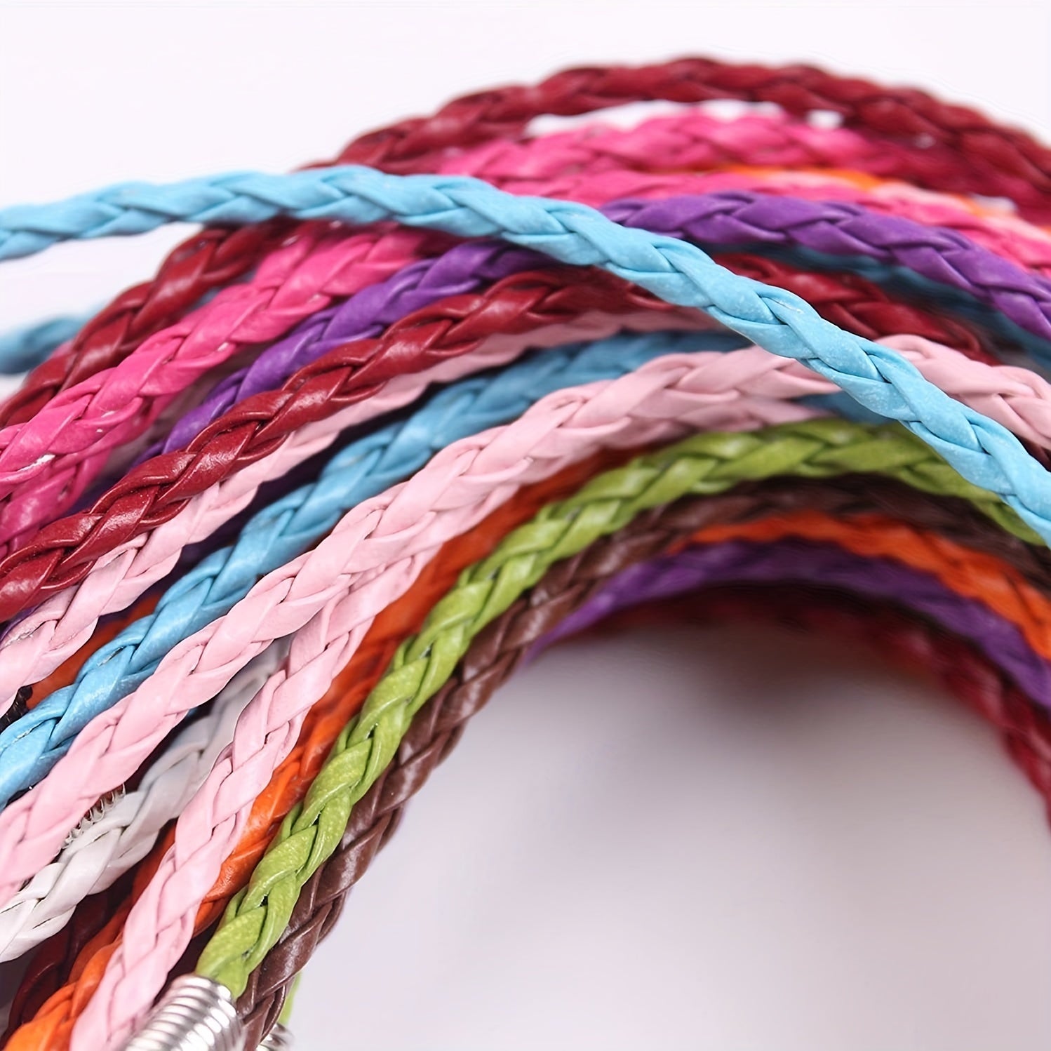 Mixed Leather Lace Braided Bracelet Rope DIY Jewelry Handicraft