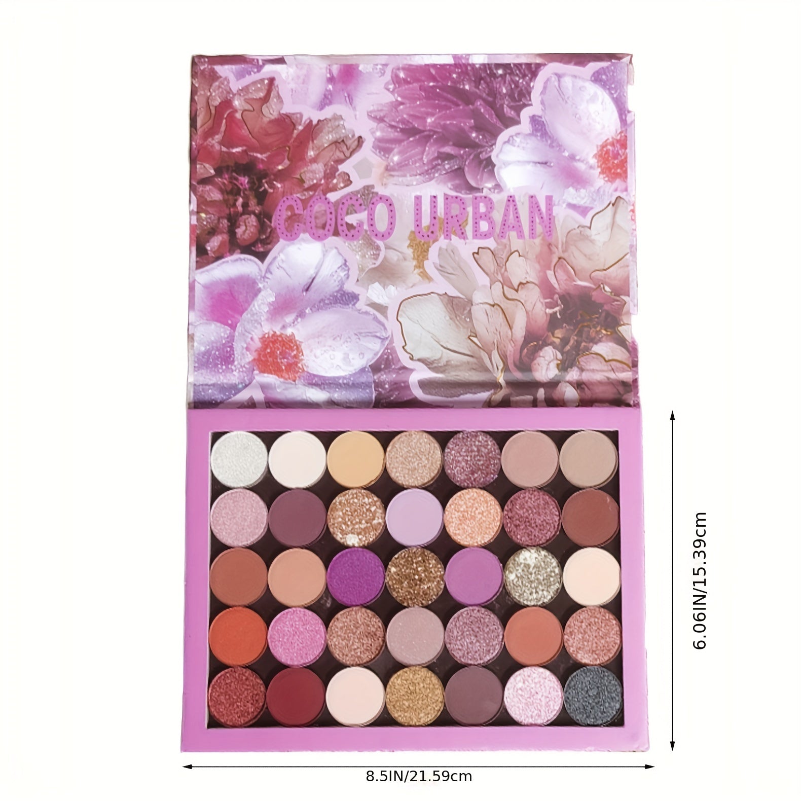 35 Colors Eyeshadow Palette Brown Purple Pink Matte Shimmer Pearly Eye Makeup