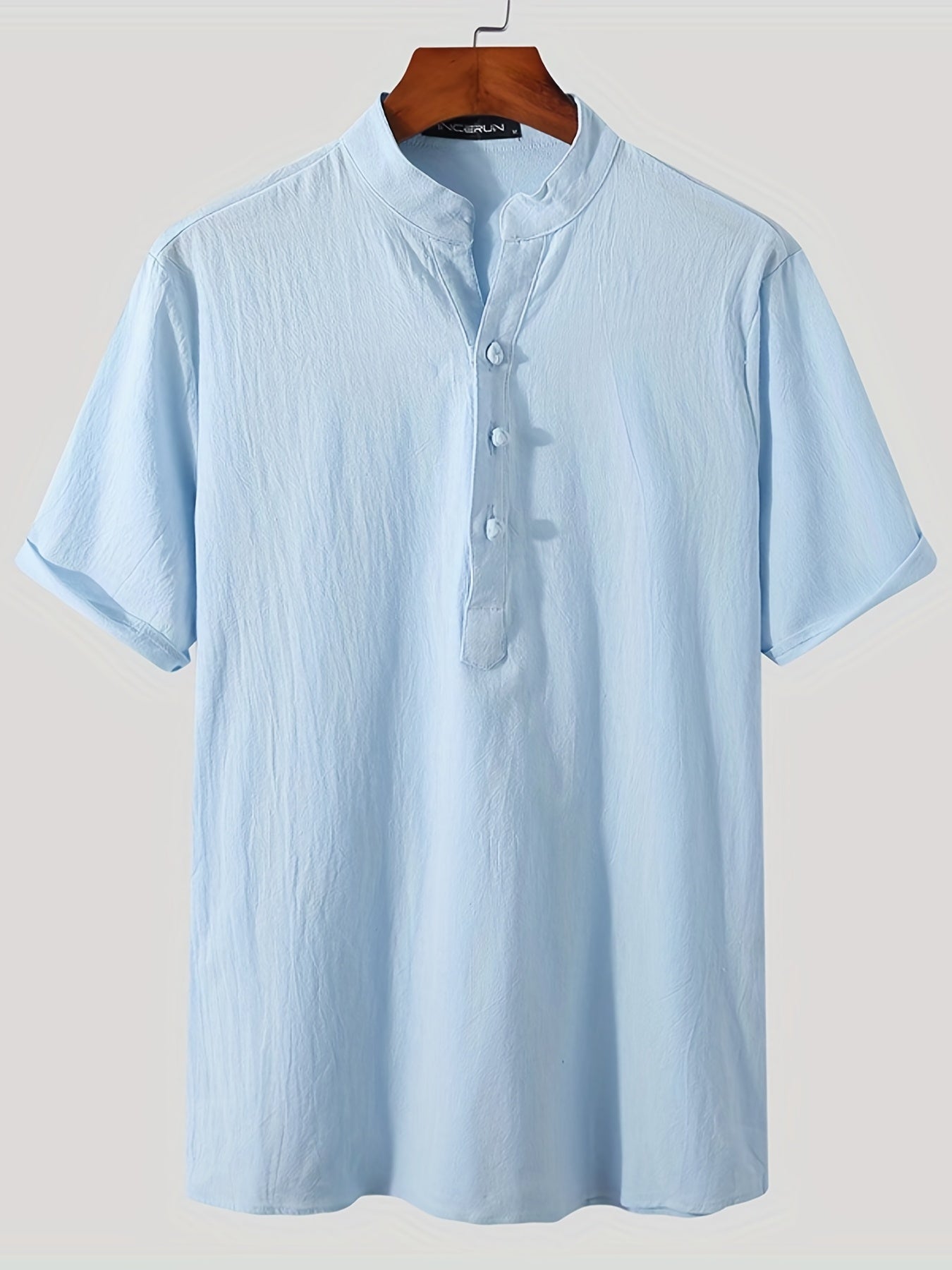 Men's Casual Short Sleeve Shirt for Summer Vacation