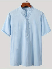 Men's Casual Short Sleeve Shirt for Summer Vacation